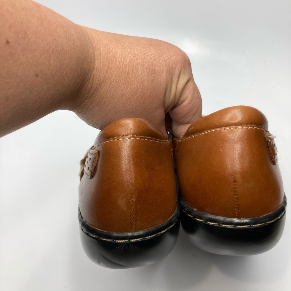 Clarks Ashland spin Q loafers brown leather size 9 - Picture 5 of 7